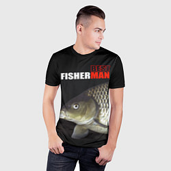 Футболка спортивная мужская The best fisherman, цвет: 3D-принт — фото 2
