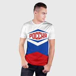 Футболка спортивная мужская Россия 2016, цвет: 3D-принт — фото 2
