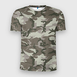 Мужская спорт-футболка Камуфляж лесной летний