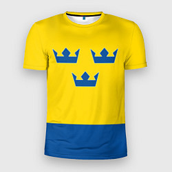 Мужская спорт-футболка Сборная Швеции: домашняя форма