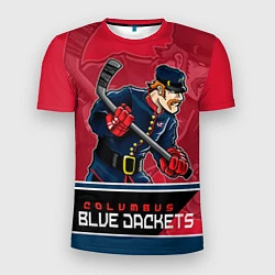 Футболка спортивная мужская Columbus Blue Jackets, цвет: 3D-принт