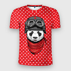 Мужская спорт-футболка Панда пилот