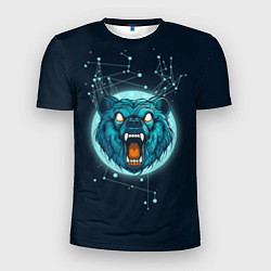 Мужская спорт-футболка Космический медведь