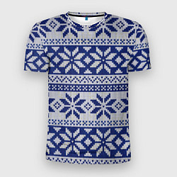 Мужская спорт-футболка Синий свитер