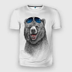Мужская спорт-футболка Счастливый медведь