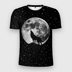 Мужская спорт-футболка Лунный волк