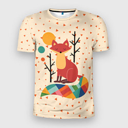 Мужская спорт-футболка Осенняя лисичка