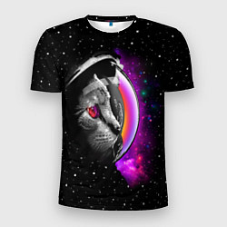 Мужская спорт-футболка Космический кот