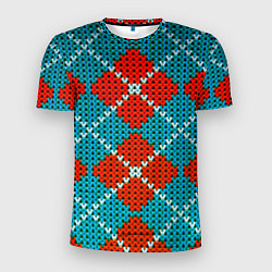 Футболка спортивная мужская Knitting pattern, цвет: 3D-принт