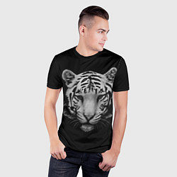 Футболка спортивная мужская Серый тигр, цвет: 3D-принт — фото 2