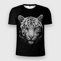 Футболка спортивная мужская Серый тигр, цвет: 3D-принт