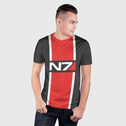 Футболка спортивная мужская Mass Effect: N7, цвет: 3D-принт — фото 2