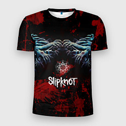 Футболка спортивная мужская Slipknot руки зомби, цвет: 3D-принт