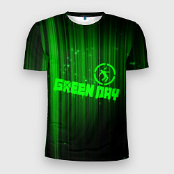Футболка спортивная мужская Green Day лучи, цвет: 3D-принт