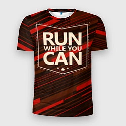 Футболка спортивная мужская Run while you can, цвет: 3D-принт