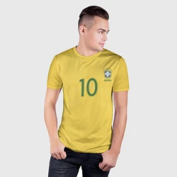 Футболка спортивная мужская Сборная Бразилии: Неймар ЧМ-2018, цвет: 3D-принт — фото 2