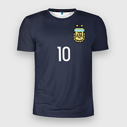 Футболка спортивная мужская Сборная Аргентины: Месси ЧМ-2018, цвет: 3D-принт