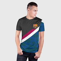 Футболка спортивная мужская FC Barcelona: Sport Camo, цвет: 3D-принт — фото 2