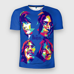 Футболка спортивная мужская The Beatles: Faces, цвет: 3D-принт