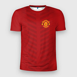 Футболка спортивная мужская Manchester United: Red Lines, цвет: 3D-принт