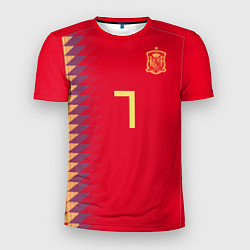 Футболка спортивная мужская Сборная Испании: Мората ЧМ 2018, цвет: 3D-принт
