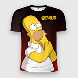 Футболка спортивная мужская Homer Genius, цвет: 3D-принт