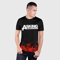 Футболка спортивная мужская Asking Alexandria: Flame, цвет: 3D-принт — фото 2