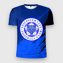 Футболка спортивная мужская FC Leicester: Abstract style, цвет: 3D-принт