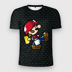 Футболка спортивная мужская Super Mario: Black Brick, цвет: 3D-принт