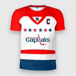 Футболка спортивная мужская Washington Capitals: Ovechkin White, цвет: 3D-принт