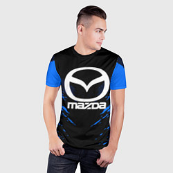 Футболка спортивная мужская Mazda: Blue Anger, цвет: 3D-принт — фото 2