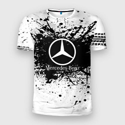 Футболка спортивная мужская Mercedes-Benz: Black Spray, цвет: 3D-принт