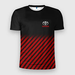 Футболка спортивная мужская Toyota: Red Lines, цвет: 3D-принт