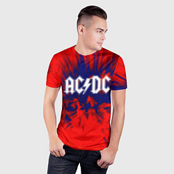 Футболка спортивная мужская AC/DC: Red & Blue, цвет: 3D-принт — фото 2