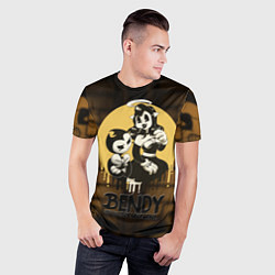 Футболка спортивная мужская Bendy and the ink machine, цвет: 3D-принт — фото 2