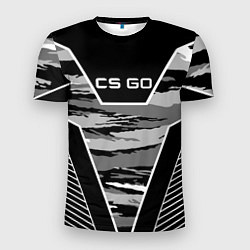 Футболка спортивная мужская CS:GO Grey Camo, цвет: 3D-принт