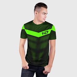 Футболка спортивная мужская N7: Green Armor, цвет: 3D-принт — фото 2