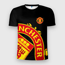 Футболка спортивная мужская FC Man United: Black Exclusive, цвет: 3D-принт