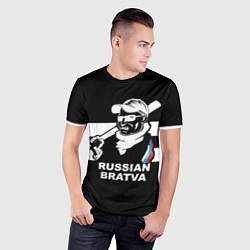 Футболка спортивная мужская RUSSIAN BRATVA, цвет: 3D-принт — фото 2