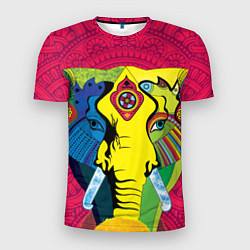 Футболка спортивная мужская Индийский слон, цвет: 3D-принт