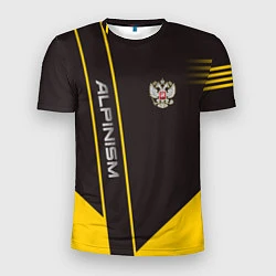 Футболка спортивная мужская Alpinism: Yellow Russia, цвет: 3D-принт