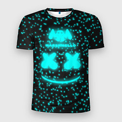 Мужская спорт-футболка Marshmello: Blue Fireflies