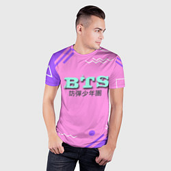 Футболка спортивная мужская BTS: Retro Style, цвет: 3D-принт — фото 2