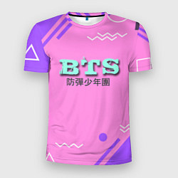 Футболка спортивная мужская BTS: Retro Style, цвет: 3D-принт
