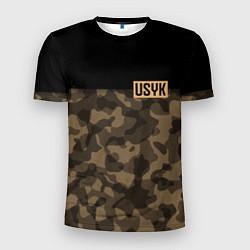 Футболка спортивная мужская USYK Camo, цвет: 3D-принт