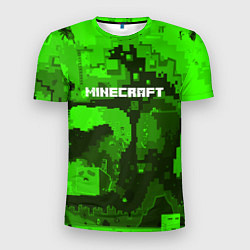 Футболка спортивная мужская Minecraft: Green World, цвет: 3D-принт