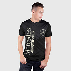 Футболка спортивная мужская Mercedes AMG: Black Edition, цвет: 3D-принт — фото 2