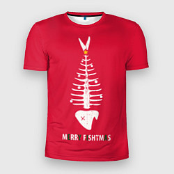 Мужская спорт-футболка Merry Fishtmas