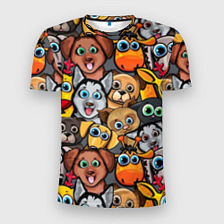 Мужская спорт-футболка Веселые собаки