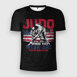 Футболка спортивная мужская Judo USA, цвет: 3D-принт